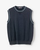【ドゥクラッセ/DoCLASSE / MEN】のレトロウォッシュ綿100%ニットベスト ネイビー|ID: prp329100004860315 ipo3291000000035992337