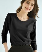 【ドゥクラッセ/DoCLASSE】の立体ショルダー/7分袖・DoT ブラック|ID: prp329100004860323 ipo3291000000035992397