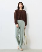 【ドゥクラッセ/DoCLASSE】のイージージョーゼット・テーパードパンツ ブルーグリーン|ID: prp329100004860326 ipo3291000000035992422