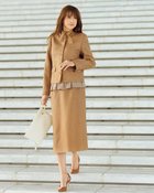 【ドゥクラッセ/DoCLASSE】のバスケット織り・2WAYペプラムスカート ライトブラウン|ID: prp329100004860347 ipo3291000000035992530