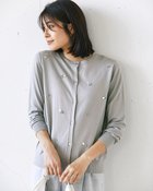 【ドゥクラッセ/DoCLASSE】のクリスタルビジュー・カーディガン ライトグレー|ID: prp329100004860360 ipo3291000000035992582