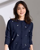 【ドゥクラッセ/DoCLASSE】のクリスタルビジュー・カーディガン ネイビー|ID: prp329100004860360 ipo3291000000035992585