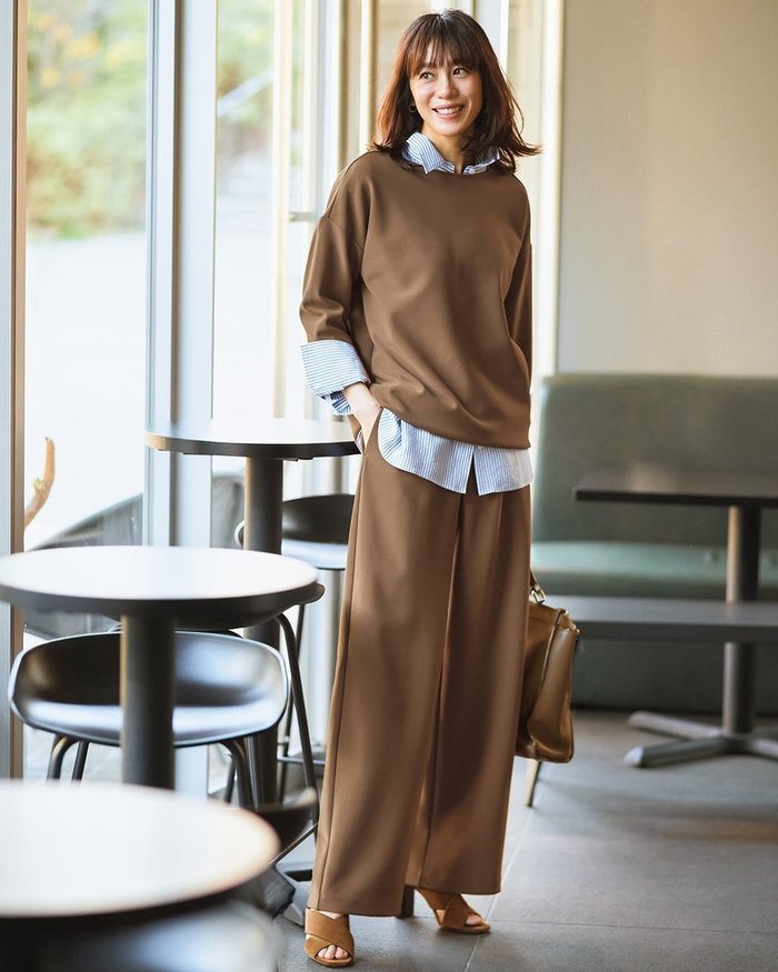 【ドゥクラッセ/DoCLASSE】のイージージョーゼット・セミワイドパンツ インテリア・キッズ・メンズ・レディースファッション・服の通販 founy(ファニー) https://founy.com/ ファッション Fashion レディースファッション Fashion for Women パンツ Pants & Trousers 新作・新入荷 New Arrivals / New In おすすめ Recommended / Our Picks なめらか Smooth, Silky Texture オケージョン Occasion Wear カットソー Cut and Sewn Top ジョーゼット Georgette, Semi-Sheer Fabric セットアップ Set-Up, Coordinated Outfit ドレープ Drape, Draping Fabric ビジネス 仕事 通勤 Business / Work / Commuting ワイド Wide, Wide Fit |ID: prp329100004860365 ipo3291000000035992601