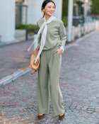 【ドゥクラッセ/DoCLASSE】のイージージョーゼット・セミワイドパンツ ブルーグリーン|ID: prp329100004860365 ipo3291000000035992614