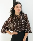 【ドゥクラッセ/DoCLASSE】のホースプリント・シフォンブラウス ブラウンパターン|ID: prp329100004860376 ipo3291000000035992667