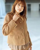 【ドゥクラッセ/DoCLASSE】のバスケット織り・ショートジャケット ライトブラウン|ID: prp329100004860411 ipo3291000000035993076