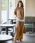 【ドゥクラッセ/DoCLASSE】のイージージョーゼット・コクーンプルオーバー キャメル|ID: prp329100004860412 ipo3291000000035993083