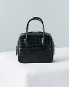 【ドゥクラッセ/DoCLASSE】のMAISON CANAU(メゾンカナウ)・ボックスボストン/クロコ型押S ブラック|ID: prp329100004861182 ipo3291000000036010057