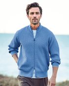 【ドゥクラッセ/DoCLASSE / MEN】の立体バスケット編みフルジップジャケット 人気、トレンドファッション・服の通販 founy(ファニー) ファッション Fashion メンズファッション Fashion for Men 新作・新入荷 New Arrivals / New In カーディガン Cardigan, Knitwear ゴルフ Golf ストレッチ Stretch, Stretchy Fabric バスケット Basket, Basket Bag ボーダー Border, Stripe メンズ Men's, Menswear thumbnail 杢サックス|ID: prp329100004863531 ipo3291000000036158507