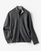 【ドゥクラッセ/DoCLASSE / MEN】の立体バスケット編みフルジップジャケット 人気、トレンドファッション・服の通販 founy(ファニー) ファッション Fashion メンズファッション Fashion for Men 新作・新入荷 New Arrivals / New In カーディガン Cardigan, Knitwear ゴルフ Golf ストレッチ Stretch, Stretchy Fabric バスケット Basket, Basket Bag ボーダー Border, Stripe メンズ Men's, Menswear thumbnail チャコール|ID: prp329100004863531 ipo3291000000036158517