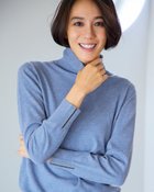 【ドゥクラッセ/DoCLASSE】のスムージーニット・袖ビジュータートルネック ブルー|ID: prp329100004866604 ipo3291000000036316208