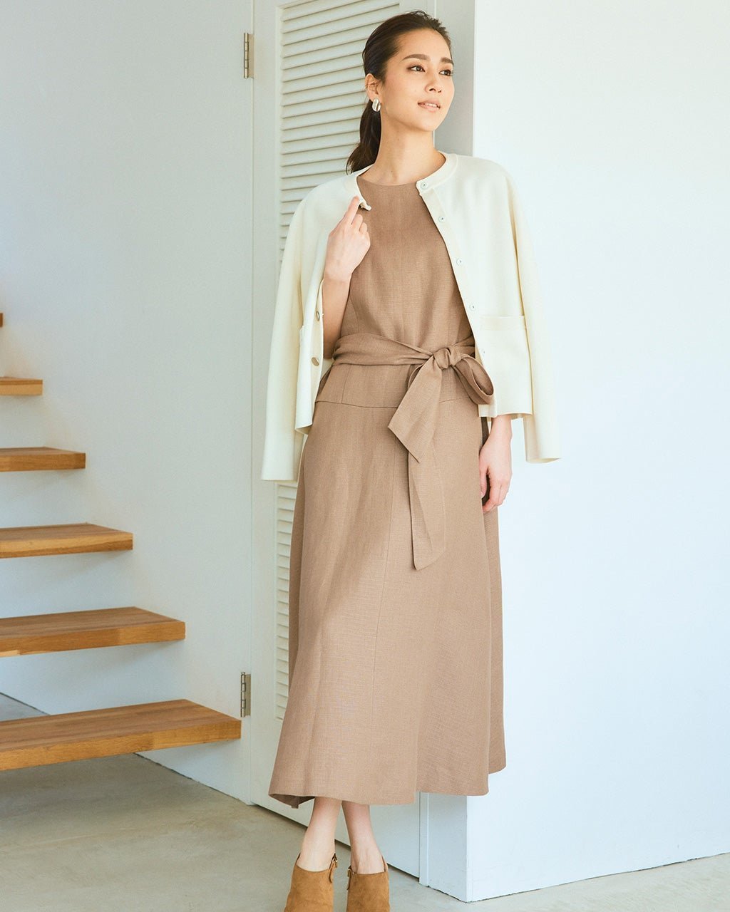 【ドゥクラッセ/DoCLASSE】の極リネン・フレアワンピース 人気、トレンドファッション・服の通販 founy(ファニー) 　ファッション　Fashion　レディースファッション　Fashion for Women　ワンピース　Dresses　ジャケット　Jacket, Outerwear　セットアップ　Set-Up, Coordinated Outfit　フィット　Fit, Slim Fit　フランス　France, French　フレア　Flare, Flared　フレンチ　French, French Style　リネン　Linen, Linen Fabric　おすすめ　Recommended / Our Picks　エレガント 上品　Elegant　ギフト プレゼント　Gift / Present　ビジネス 仕事 通勤　Business / Work / Commuting　 other-1|ID: prp329100004866606 ipo3291000000036247197