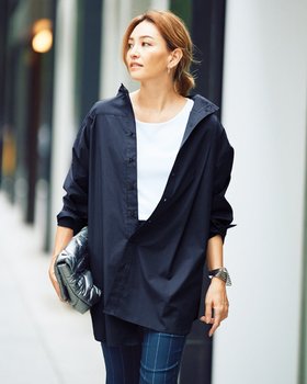 【ドゥクラッセ/DoCLASSE】 オフハイネック・2WAYシャツチュニック人気、トレンドファッション・服の通販 founy(ファニー) ファッション Fashion レディースファッション Fashion for Women トップス・カットソー Cut & Sew Tops シャツ・ブラウス・オフィスカジュアル Elegant Blouses & Button-Ups カフス Cuff Design チュニック Tunic, Long Top フェミニン Feminine, Girly ミックス Mix, Mixed Style ロング Long, Long-Length |ID:prp329100004866610