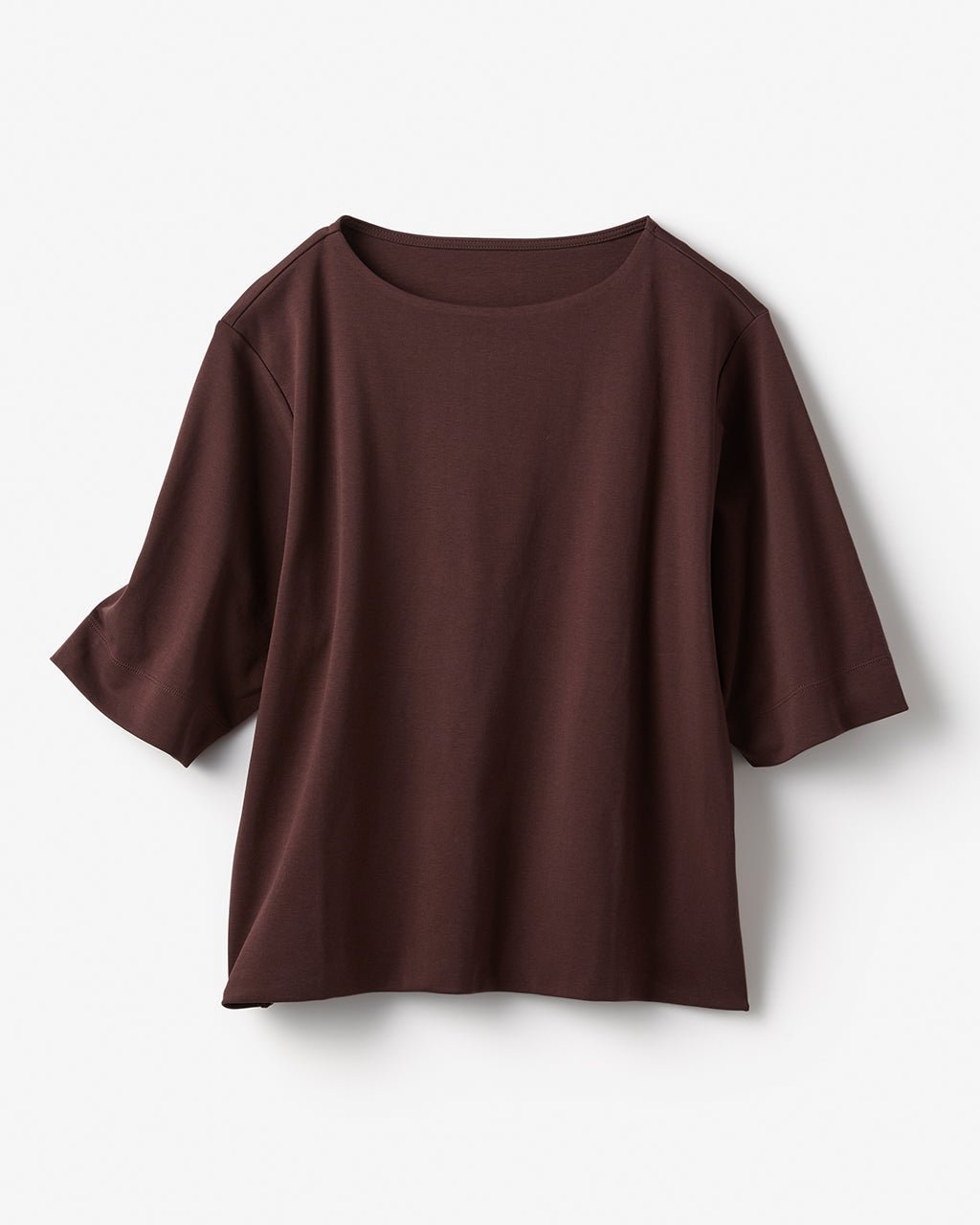 【ドゥクラッセ/DoCLASSE】のワイドフォルム/5分袖・DoT インテリア・キッズ・メンズ・レディースファッション・服の通販 founy(ファニー) 　ファッション　Fashion　レディースファッション　Fashion for Women　トップス・カットソー　Cut & Sew Tops　シャツ・ブラウス・オフィスカジュアル　Elegant Blouses & Button-Ups　ロングTシャツ・Tシャツ　Longline T-Shirts & Tees　カットソー・ベーシックTシャツ　Cut-and-Sewn Tops / Stretch Tees & Basics　インナー　Innerwear　カットソー　Cut and Sewn Top　コンパクト　Compact, Small Size　ショート　Short, Short Length　シンプル　Simple, Minimal　ジャケット　Jacket, Outerwear　デニム　Denim, Jeans Material　定番　Standard, Basic Item　なめらか　Smooth, Silky Texture　パール　Pearl, Pearl Accent　フォルム　Silhouette, Form　フレア　Flare, Flared　ベーシック　Basic, Essential　半袖　Short Sleeve, Half Sleeve　ワイド　Wide, Wide Fit　新作・新入荷　New Arrivals / New In　おすすめ　Recommended / Our Picks　ビジネス 仕事 通勤　Business / Work / Commuting　ダークブラウン|ID: prp329100004871402 ipo3291000000036315346