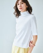 【ドゥクラッセ/DoCLASSE】のファネルネック/5分袖・ドゥクラッセTシャツ ホワイト|ID:prp329100004871404