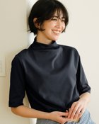 【ドゥクラッセ/DoCLASSE】のファネルネック/5分袖・ドゥクラッセTシャツ ミッドナイトブルー|ID: prp329100004871404 ipo3291000000037254783
