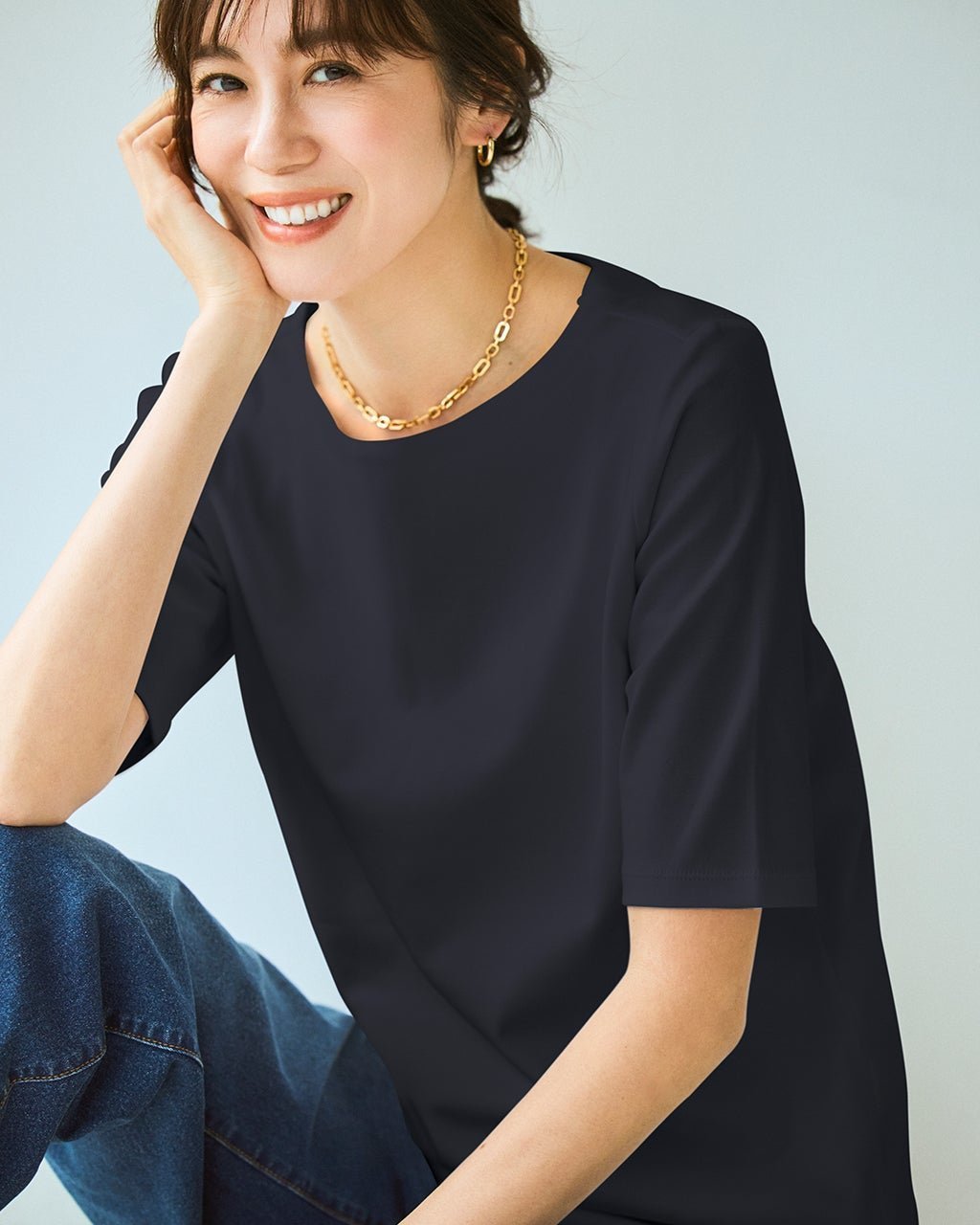 【ドゥクラッセ/DoCLASSE】のボートネックN/5分袖・DoT 人気、トレンドファッション・服の通販 founy(ファニー) 　ファッション　Fashion　レディースファッション　Fashion for Women　トップス・カットソー　Cut & Sew Tops　シャツ・ブラウス・オフィスカジュアル　Elegant Blouses & Button-Ups　ロングTシャツ・Tシャツ　Longline T-Shirts & Tees　カットソー・ベーシックTシャツ　Cut-and-Sewn Tops / Stretch Tees & Basics　インナー　Innerwear　カットソー　Cut and Sewn Top　ショルダー　Shoulder, Shoulder Strap　シンプル　Simple, Minimal　ジャケット　Jacket, Outerwear　デニム　Denim, Jeans Material　定番　Standard, Basic Item　なめらか　Smooth, Silky Texture　人気　Popular, Best Seller　パール　Pearl, Pearl Accent　ベーシック　Basic, Essential　半袖　Short Sleeve, Half Sleeve　新作・新入荷　New Arrivals / New In　おすすめ　Recommended / Our Picks　ビジネス 仕事 通勤　Business / Work / Commuting　 other-1|ID: prp329100004871405 ipo3291000000036315372