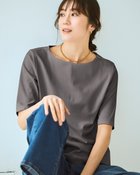 【ドゥクラッセ/DoCLASSE】のボートネックN/5分袖・DoT チャコール|ID: prp329100004871405 ipo3291000000036315385