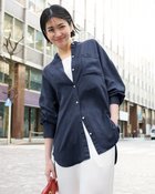 【ドゥクラッセ/DoCLASSE】のドレーピーデニム・オーバーシャツ ダークインディゴ|ID: prp329100004871407 ipo3291000000036315403