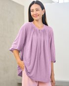 【ドゥクラッセ/DoCLASSE】のUVスラブ・パフ袖ギャザートップス ライラック|ID: prp329100004871412 ipo3291000000036315476