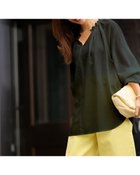 【ドゥクラッセ/DoCLASSE】のシアーエンボス・ギャザーブラウス ブラック|ID:prp329100004871413