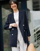【ドゥクラッセ/DoCLASSE】のリネン混ストレッチ・ダブルジャケット 人気、トレンドファッション・服の通販 founy(ファニー) ファッション Fashion レディースファッション Fashion for Women アウター Coat / Outerwear Collection レディースジャケット・軽アウター Jackets 新作・新入荷 New Arrivals / New In ジャケット Jacket, Outerwear ストレッチ Stretch, Stretchy Fabric ダブル Double, Double-Breasted バランス Balance, Style Balance ミックス Mix, Mixed Style リネン Linen, Linen Fabric ロング Long, Long-Length 人気 Popular, Best Seller ビジネス 仕事 通勤 Business / Work / Commuting 夏 Summer 定番 Standard, Basic Item 春 Spring S/S・春夏 SS, Spring/Summer, Warm Season thumbnail ミッドナイトブルー|ID: prp329100004871417 ipo3291000000036910636