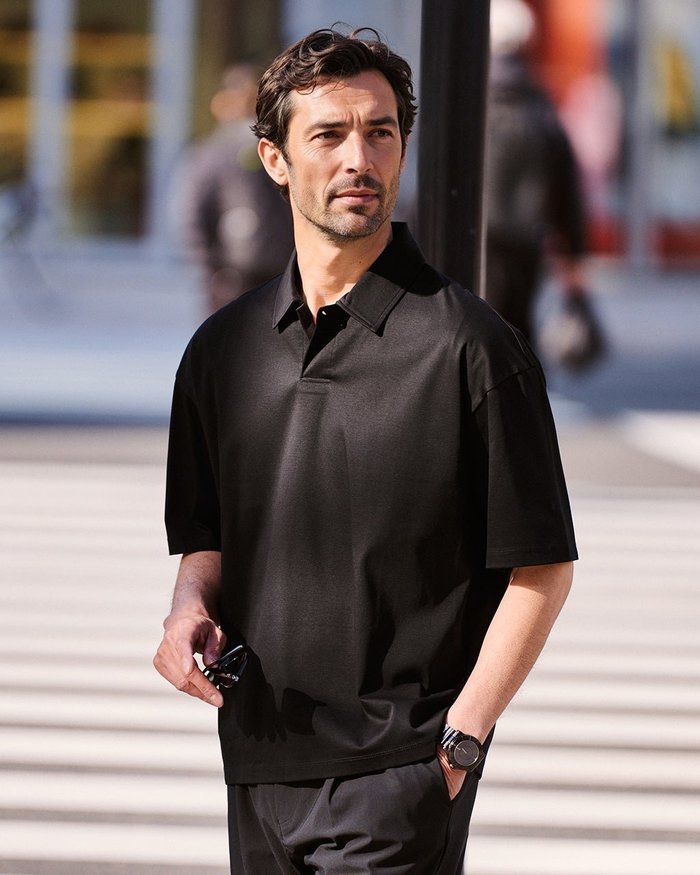 【ドゥクラッセ/DoCLASSE / MEN】の接触冷感・綿100%オーバーサイズポロ・5分袖 インテリア・キッズ・メンズ・レディースファッション・服の通販 founy(ファニー) https://founy.com/ ファッション Fashion メンズファッション Fashion for Men トップス・カットソー Cut & Sew Tops メンズシャツ Shirts ポロシャツ / きれいめカジュアルスタイル Polo Shirts 新作・新入荷 New Arrivals / New In なめらか Smooth, Silky Texture メンズ Men's, Menswear |ID: prp329100004871419 ipo3291000000036739783