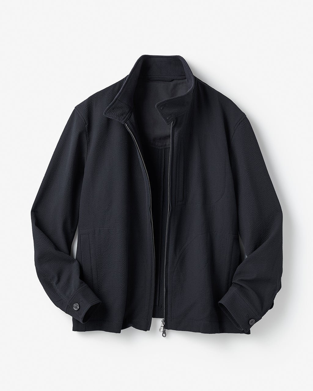 【ドゥクラッセ/DoCLASSE / MEN】の360°伸縮シアサッカー清涼ドライジャケット インテリア・キッズ・メンズ・レディースファッション・服の通販 founy(ファニー) ファッション Fashion メンズファッション Fashion for Men 新作・新入荷 New Arrivals / New In ジャケット Jacket, Outerwear ストレッチ Stretch, Stretchy Fabric ブルゾン Blouson, Bomber Jacket ベスト Vest, Waistcoat メンズ Men's, Menswear ネイビーストライプ|ID: prp329100004871435 ipo3291000000036315763