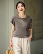 【ドゥクラッセ/DoCLASSE】の光沢リブ・フレンチ袖ニット 人気、トレンドファッション・服の通販 founy(ファニー) ファッション Fashion レディースファッション Fashion for Women トップス・カットソー Cut & Sew Tops ニット Knit Tops & Sweaters セーター Sweater, Knitwear リブニット Rib Knit, Ribbed Knit thumbnail ブラウングレー|ID: prp329100004871470 ipo3291000000036316296