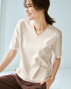 【ドゥクラッセ/DoCLASSE】のVネック/5分袖・ドゥクラッセTシャツ ライトグレー|ID: prp329100004877056 ipo3291000000036379113