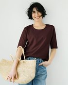 【ドゥクラッセ/DoCLASSE】のジュエルネックN/5分袖・ドゥクラッセTシャツ ダークブラウン|ID: prp329100004877058 ipo3291000000036379138