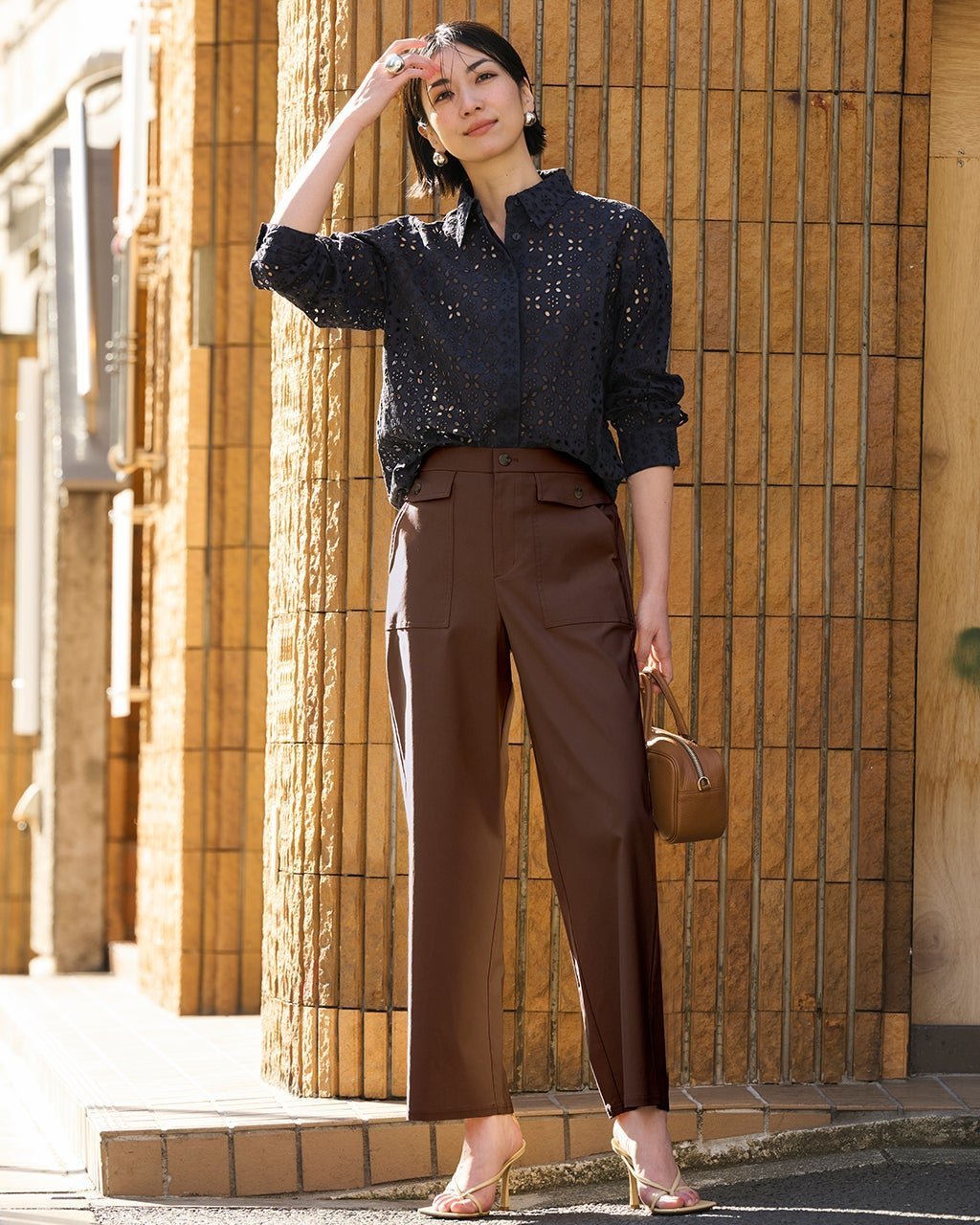 【ドゥクラッセ/DoCLASSE】のドライタッチ・ポケットベイカー/63cm 人気、トレンドファッション・服の通販 founy(ファニー) 　ファッション　Fashion　レディースファッション　Fashion for Women　パンツ　Pants & Trousers　新作・新入荷　New Arrivals / New In　ストレッチ　Stretch, Stretchy Fabric　フラップ　Flap, Flap Pocket　フロント　Front, Front Design　ポケット　Pocket, Pocket Detail　ワイド　Wide, Wide Fit　人気　Popular, Best Seller　ビジネス 仕事 通勤　Business / Work / Commuting　夏　Summer　春　Spring　S/S・春夏　SS, Spring/Summer, Warm Season　 other-1|ID: prp329100004883731 ipo3291000000036456089