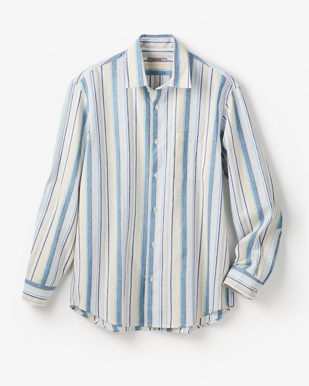 【ドゥクラッセ/DoCLASSE / MEN】のCOOLMAXリネン混シャツ長袖 インテリア・キッズ・メンズ・レディースファッション・服の通販 founy(ファニー) 　ファッション　Fashion　メンズファッション　Fashion for Men　新作・新入荷　New Arrivals / New In　メンズ　Men's, Menswear　リネン　Linen, Linen Fabric　長袖　Long Sleeve, Full Sleeve　ベージュストライプ|ID: prp329100004887891 ipo3291000000036500570