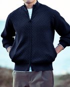 【ドゥクラッセ/DoCLASSE / MEN】の立体バスケット編みフルジップジャケット 人気、トレンドファッション・服の通販 founy(ファニー) ファッション Fashion メンズファッション Fashion for Men ゴルフ Golf ストレッチ Stretch, Stretchy Fabric バスケット Basket, Basket Bag パーカー Hoodie, Parka ブルゾン Blouson, Bomber Jacket ボーダー Border, Stripe メンズ Men's, Menswear エレガント 上品 Elegant thumbnail ネイビー|ID: prp329100004899693 ipo3291000000036659796