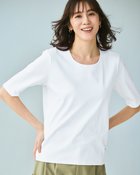 【ドゥクラッセ/DoCLASSE】のジュエルネックN/5分袖・ドゥクラッセTシャツ ホワイト|ID: prp329100004919775 ipo3291000000037234844