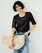 【ドゥクラッセ/DoCLASSE】のジュエルネックN/5分袖・ドゥクラッセTシャツ ブラック|ID: prp329100004919775 ipo3291000000037234847