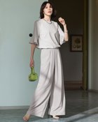 【ドゥクラッセ/DoCLASSE】のSARARI Air・ワイドパンツ ライトグレー|ID:prp329100004919779