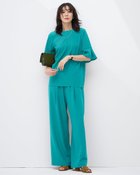 【ドゥクラッセ/DoCLASSE】のSARARI Air・ワイドパンツ アクア|ID:prp329100004919779