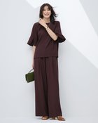 【ドゥクラッセ/DoCLASSE】のSARARI Air・ワイドパンツ プラム|ID:prp329100004919779