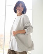 【ドゥクラッセ/DoCLASSE】のSARARI Air・ノーカラーVジャケット ライトグレー|ID:prp329100004919782