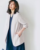 【ドゥクラッセ/DoCLASSE】のSARARI Air・ノーカラーVジャケット ライトグレー|ID: prp329100004919782 ipo3291000000037056755