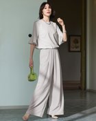 【ドゥクラッセ/DoCLASSE】のSARARI Air・ベルスリーブブラウス ライトグレー|ID:prp329100004919783