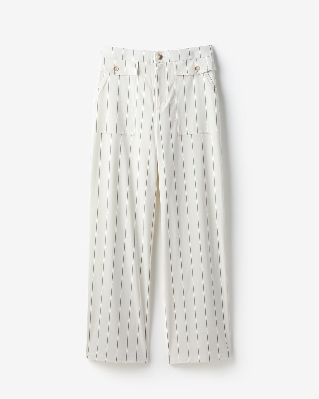 【ドゥクラッセ/DoCLASSE】のドライタッチ・ポケットベイカー/63cm インテリア・キッズ・メンズ・レディースファッション・服の通販 founy(ファニー) 　ファッション　Fashion　レディースファッション　Fashion for Women　パンツ　Pants & Trousers　ストレッチ　Stretch, Stretchy Fabric　フラップ　Flap, Flap Pocket　フロント　Front, Front Design　ポケット　Pocket, Pocket Detail　ワイド　Wide, Wide Fit　人気　Popular, Best Seller　ビジネス 仕事 通勤　Business / Work / Commuting　夏　Summer　春　Spring　S/S・春夏　SS, Spring/Summer, Warm Season　ストライプ|ID: prp329100004919788 ipo3291000000036910710