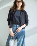 【ドゥクラッセ/DoCLASSE】のUVニット・シアーネックカーディガン ミッドナイトブルー|ID:prp329100004919789