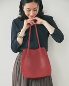 【ドゥクラッセ/DoCLASSE】のシャイニーバスケット・トートバッグM レッド|ID:prp329100004919790