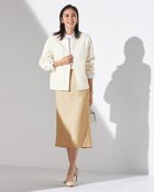 【ドゥクラッセ/DoCLASSE】のツイード・バックフレアスカート ベージュ|ID: prp329100004919792 ipo3291000000036910737