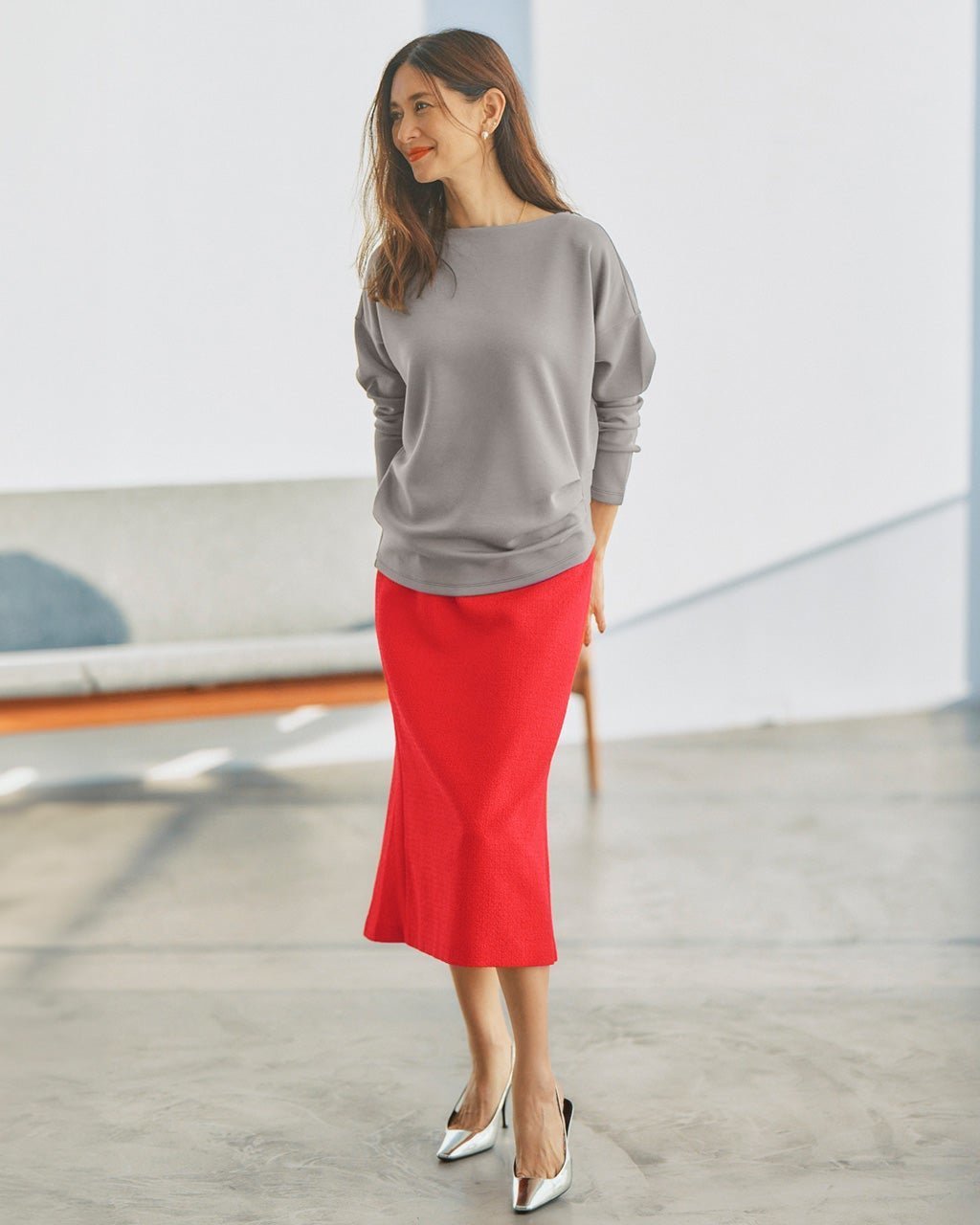 【ドゥクラッセ/DoCLASSE】のツイード・バックフレアスカート インテリア・キッズ・メンズ・レディースファッション・服の通販 founy(ファニー) 　ファッション　Fashion　レディースファッション　Fashion for Women　スカート　Skirts　Aライン・フレアスカート　A-Line & Flared Skirts　バッグ　Bags　セレモニー　Ceremony　ツイード　Twill, Twill Weave　バイアス　Bias, Diagonal Cut　パイピング　Piping, Trim Design　パターン　Pattern, Design Print　フレア　Flare, Flared　ビジネス 仕事 通勤　Business / Work / Commuting　レッド|ID: prp329100004919792 ipo3291000000036910738