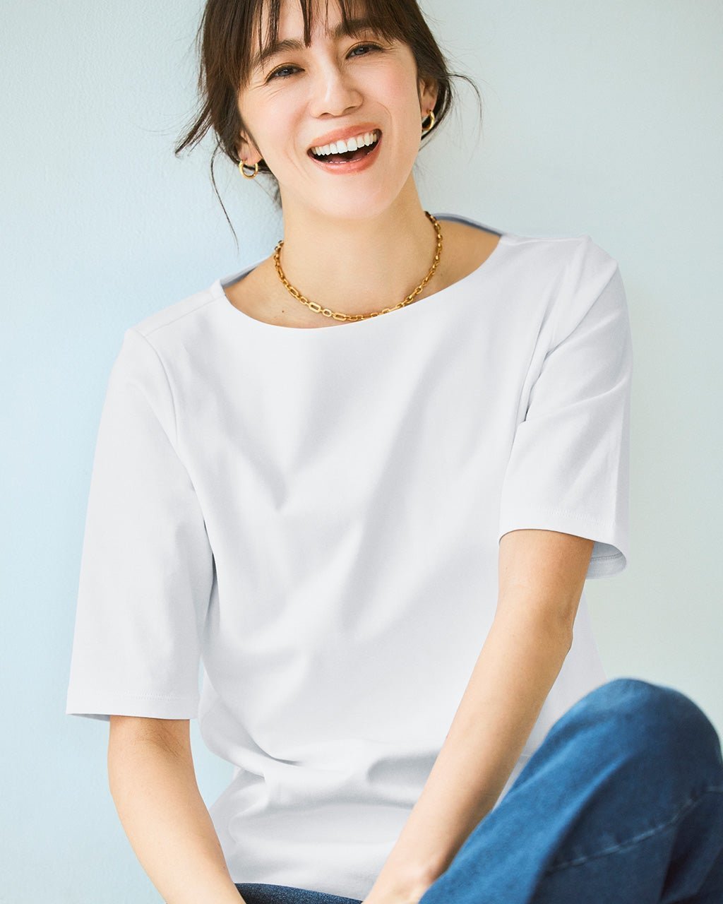 【ドゥクラッセ/DoCLASSE】のボートネックN/5分袖・ドゥクラッセTシャツ インテリア・キッズ・メンズ・レディースファッション・服の通販 founy(ファニー) ファッション Fashion レディースファッション Fashion for Women トップス・カットソー Cut & Sew Tops シャツ・ブラウス・オフィスカジュアル Elegant Blouses & Button-Ups ロングTシャツ・Tシャツ Longline T-Shirts & Tees カットソー・ベーシックTシャツ Cut-and-Sewn Tops / Stretch Tees & Basics カットソー Cut and Sewn Top ショルダー Shoulder, Shoulder Strap ジャケット Jacket, Outerwear ダブル Double, Double-Breasted 定番 Standard, Basic Item なめらか Smooth, Silky Texture 人気 Popular, Best Seller フロント Front, Front Design ベーシック Basic, Essential ラベンダー Lavender リラックス Relax, Relaxed Fit 新作・新入荷 New Arrivals / New In エレガント 上品 Elegant ビジネス 仕事 通勤 Business / Work / Commuting ホワイト|ID: prp329100004919802 ipo3291000000036910789