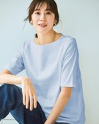 【ドゥクラッセ/DoCLASSE】のボートネックN/5分袖・ドゥクラッセTシャツ ペールブルー|ID:prp329100004919802