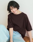 【ドゥクラッセ/DoCLASSE】のワイドフォルム/5分袖・ドゥクラッセTシャツ ダークブラウン|ID: prp329100004919804 ipo3291000000037097605